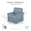 Mariti Skirted 360-Degree Swivel Accent Chair-131241647