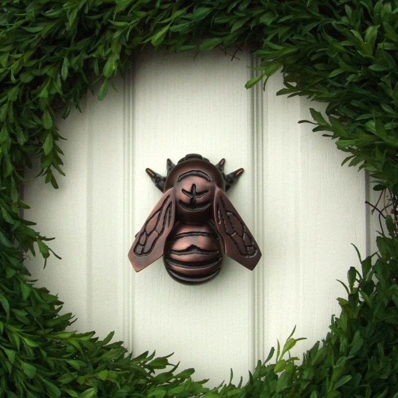 Heurtoir de porte bourdon, H 3,25 po x l 3,25 po x P 1,5 po, Bronze huilé