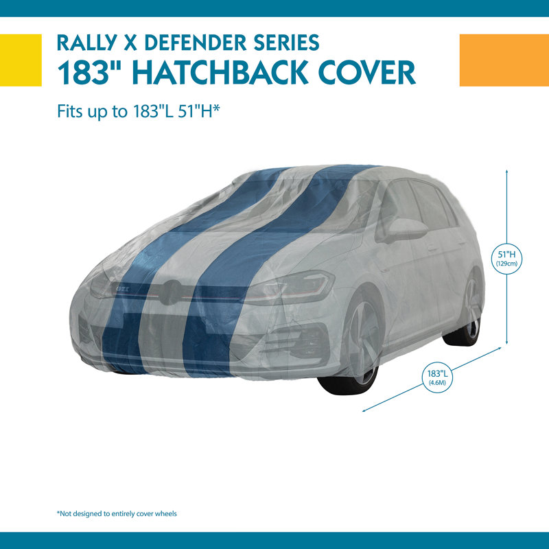 Rally X Mildew Resistant Automobile Cover By Duck Covers, 51" H x 59" W x 183" D