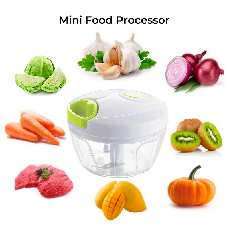 ROYALFORD Mini Vegetable Chopper & with Storage Lid | Chops Vegetables, Nuts & Fruits | Blends Flour | Egg Beater | Meat Mincer | Large