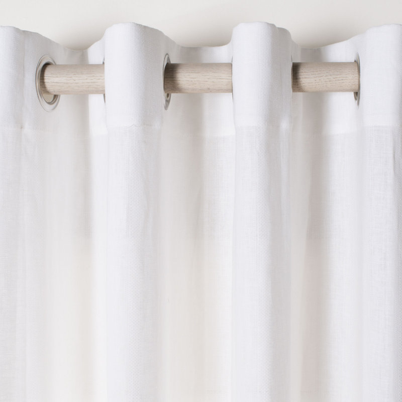 Mckee Cotton Blend Semi Sheer Curtain, 52" W x 84" L