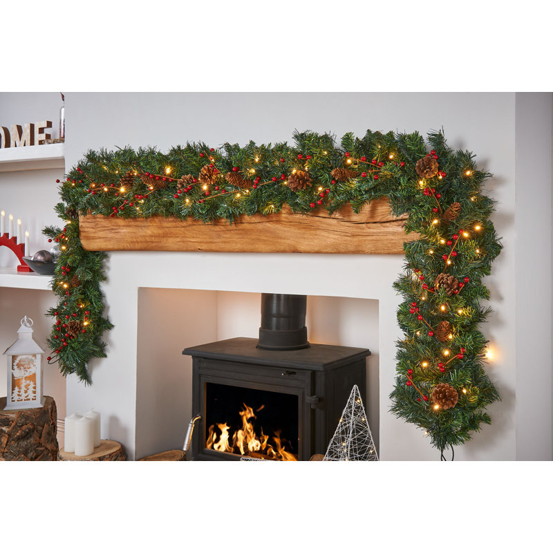 108cm Lighted Faux Garland with Lights