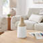 Prader Kanna Bottle Contemporary Two Tone Tabletop Vase - White And Beech