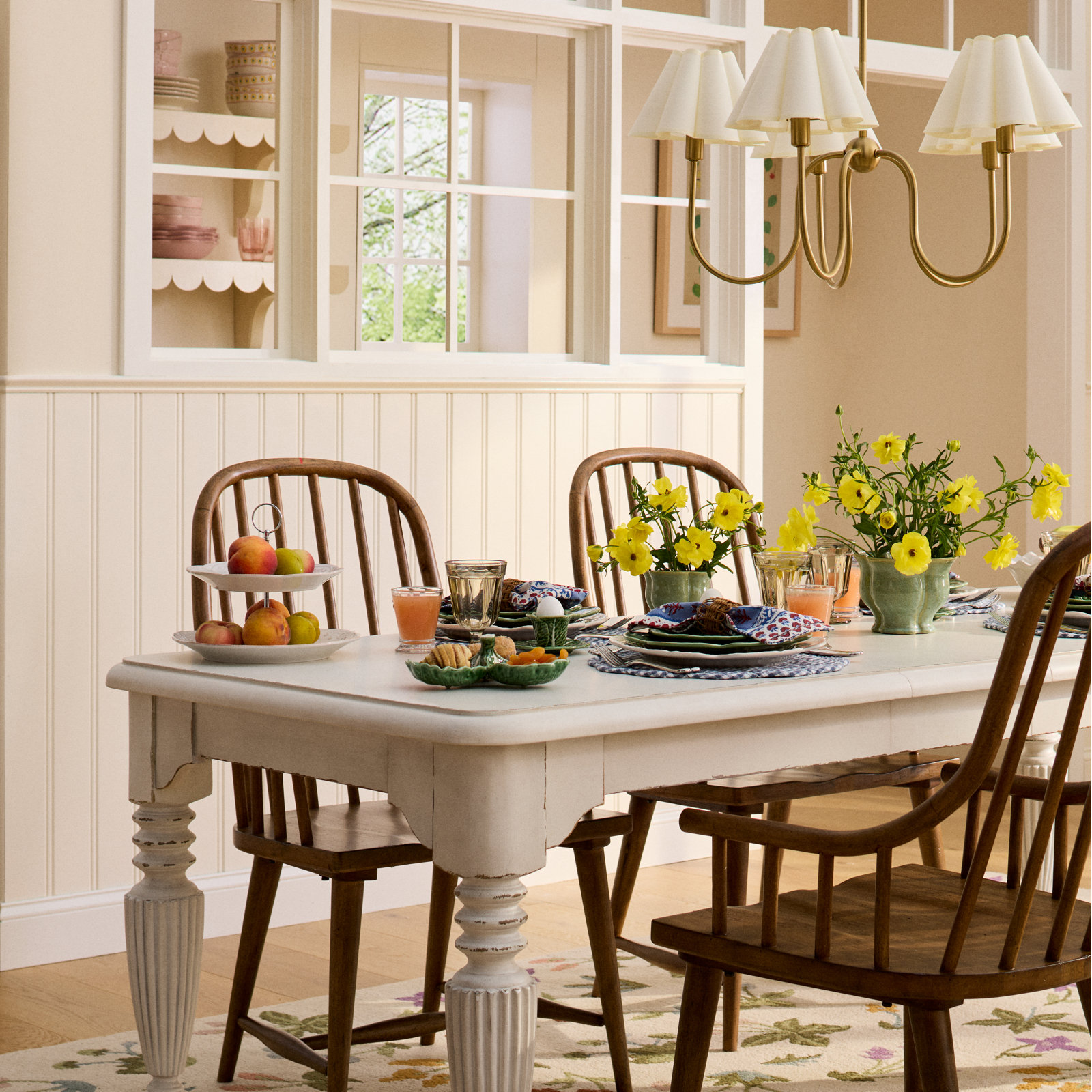French Perle White Tiered Stand