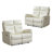Angellie 52.4" Leather High Back Power Reclining Loveseat With USB Port (Set of 2)-99423979