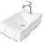 Ceramic Wall Mounted Sink 18X10 - White, Stain , Practical Option White Inch Mount, Low Water Absorption, Stylish