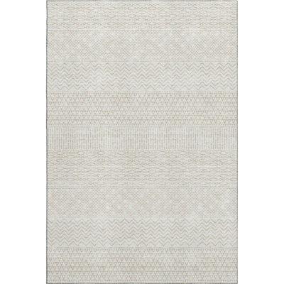 Premium Machine Washable Prisco Ivory Rug