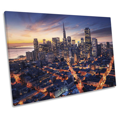 Z0635 San Francisco City Skyline - Wrapped Canvas Print