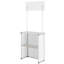 Table de comptoir de promotion, table de podium portative de salon, 30,91 po x 14,96 po x 71,46 po, présentoir de foire d'exposition avec mur, podium escamotable avec support de rangement / sac de transport