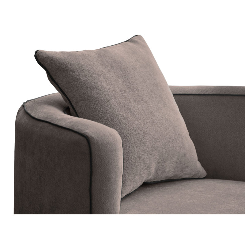 Bernella Upholstered Swivel Armchair, 76 cm H x 51 cm W