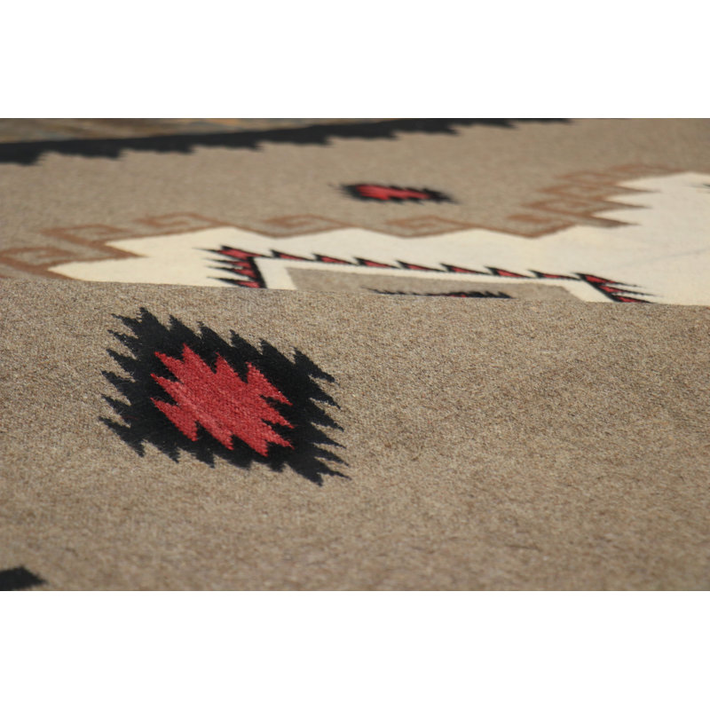 Tuscany Mocha/Ivory Wool Reversible Area Rug