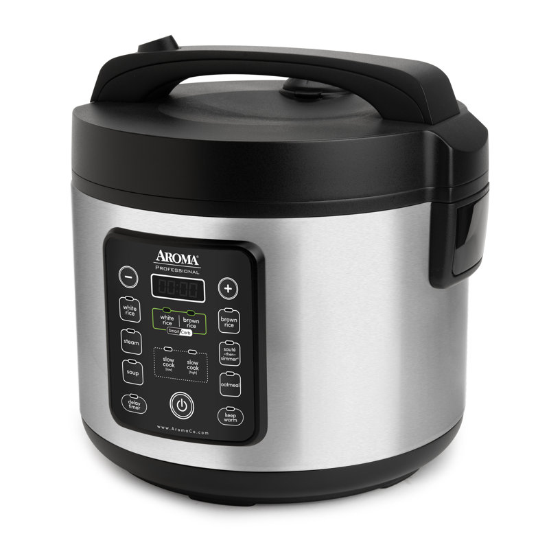 20-Cup Stainless Steel Digital Cool-Touch Rice Cooker and Food Steamer