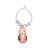 Tropical Pineapple and Flamingo Wine Charm