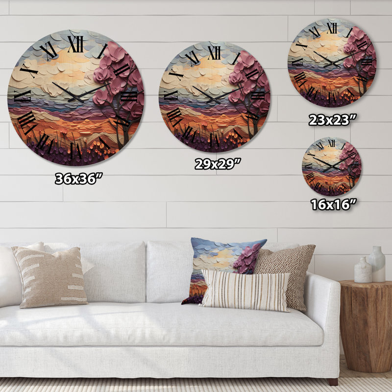 Horloge murale en bois massif Patmar, Grand