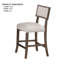 Tabouret à hauteur de comptoir 2 pièces de style contemporain