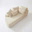 Fauteuil inclinable semi-circulaire 78,5 po 2-en-1 avec coussin de cou et coussins décoratifs, aucun assemblage requis-133054946