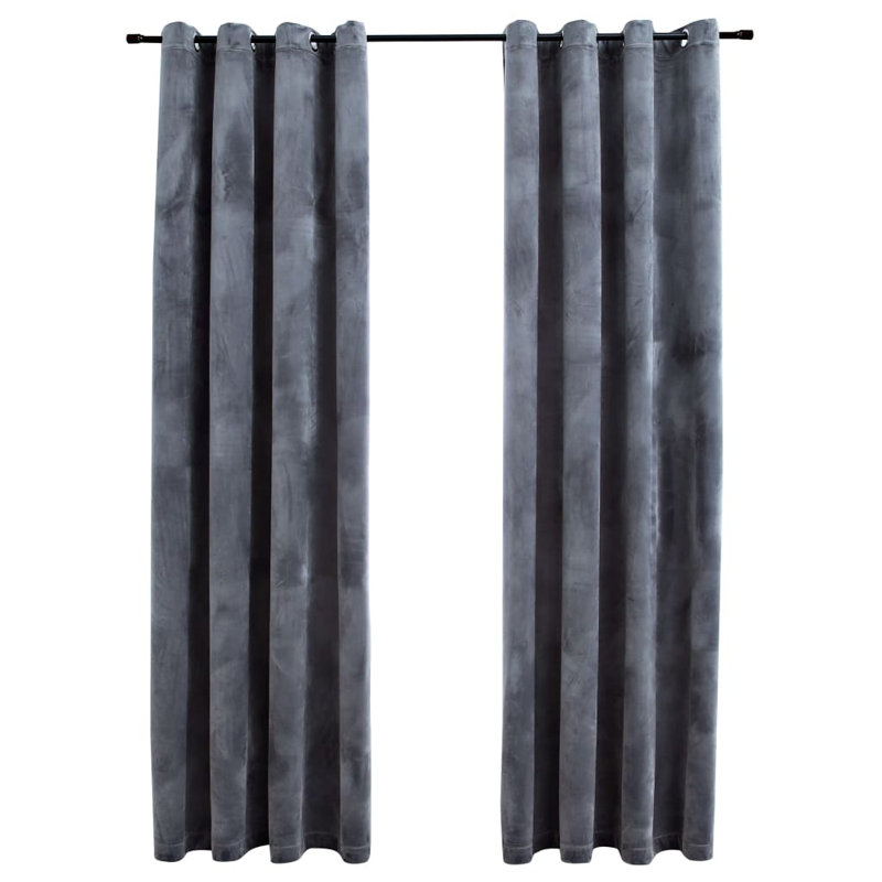 Laurine Blackout Curtain Pair, Width 140 x Drop 225cm, Anthracite