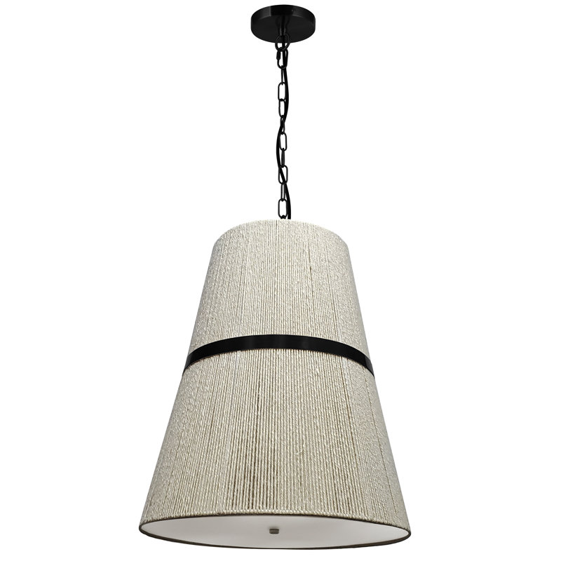 Luminaire suspendu 3 lumières Karns, Noir mat