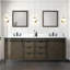 Meuble-lavabo double rustique brun 84 po X P 22 po D-117980221