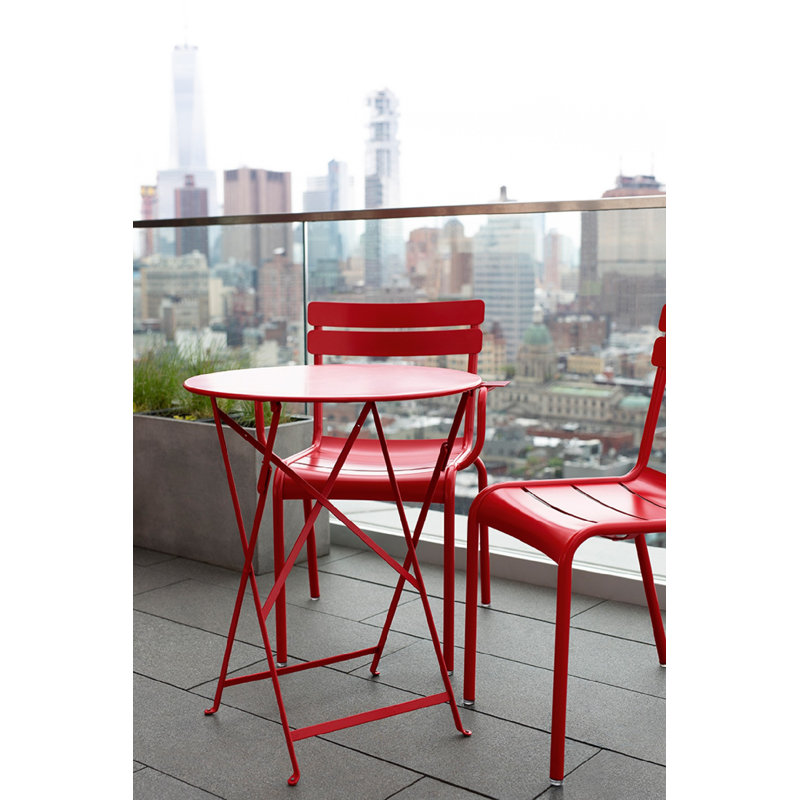Bistro Outdoor Round Bistro Table, 29" H x 24" W x 24" L, Mayan Blue