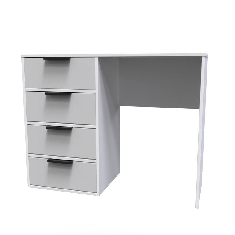 Turah 4 Drawer Vanity (Ready Assembled), Grey Matt/White