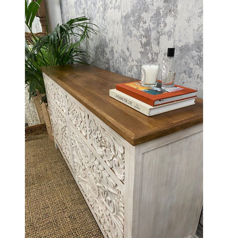Alfaigh Solid Wood 160 cm W Chest of 8 Drawers