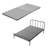 Bunkie Board, 1.5 in Bed Board Slats with 200D Oxford Cloth, Wooden Mattress Support for Bed, Easy Assembly Support Under Mattress, 2 Piece, Gray-446970937