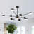 10 - Light LED Sputnik Modern Linear Chandelier