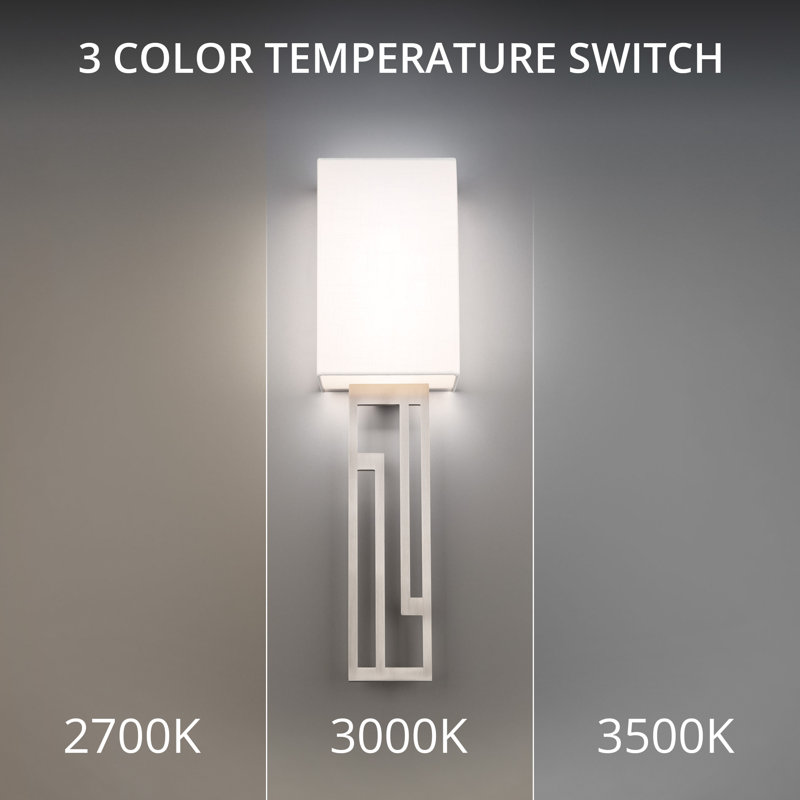 Vander Brushed Nickel Direct Wired Dimmable LED Sconce