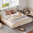 Upholstered Platform Bed,bed Frame With Anti-collision Rounded Corners For Bedroom-736590358