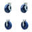 4 Piece Solid Polyurethane Caster Set