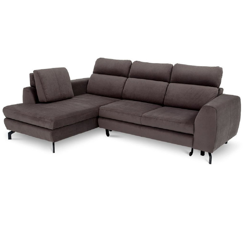 Dylon 5 Seater Sofa Bed, Grey, Left Hand Facing