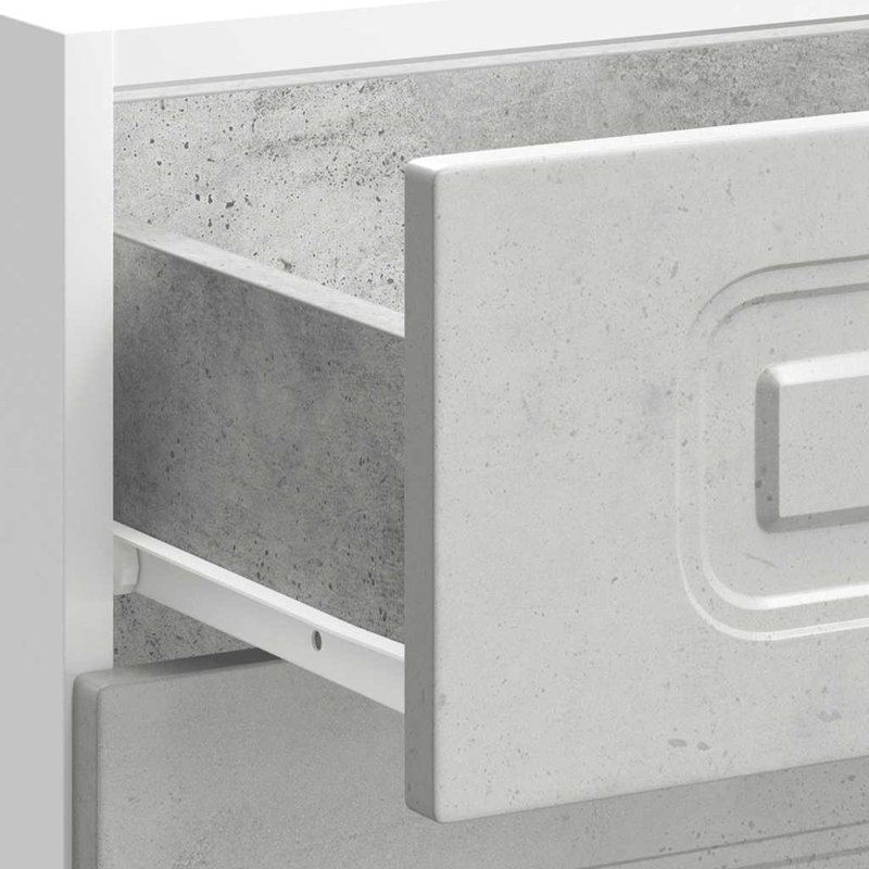 vidaXL Kitchen Base Cabinet Engineered wood Medium, Concrete Gray