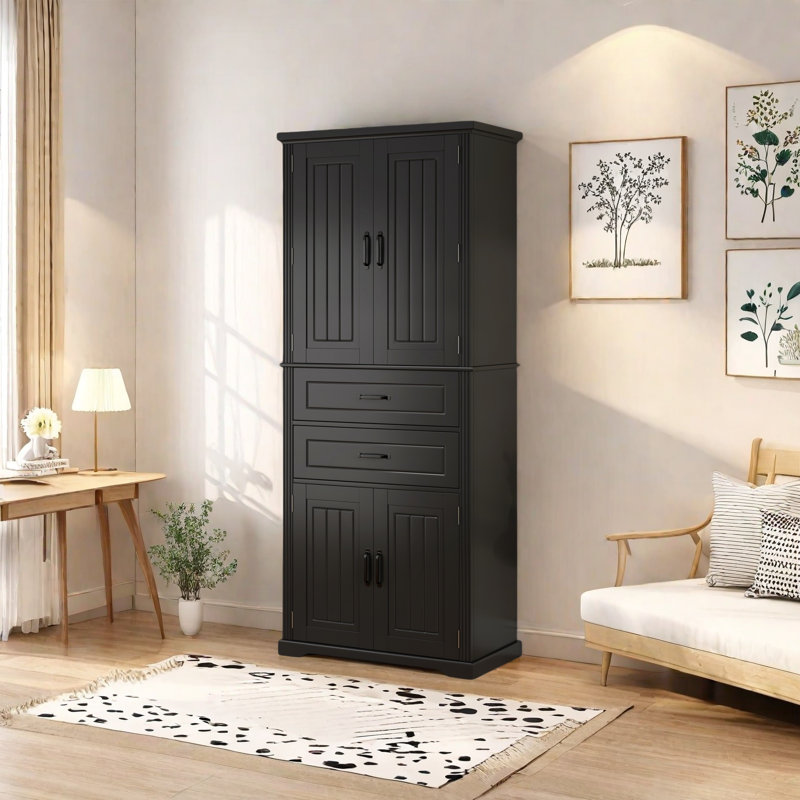 Élégante armoire de rangement polyvalente avec tiroirs et tablettes réglables, sécurité anti-basculement, fabrication en panneau de fibres à densité moyenne de qualité supérieure - idéale pour la salle de bain, la cuisine, le salon, la chambre ?
