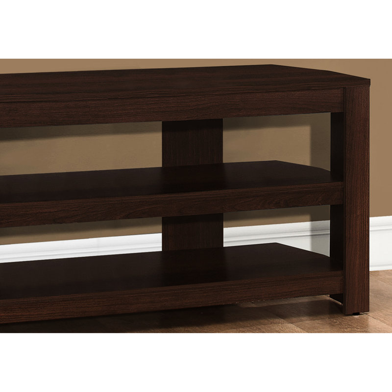 42 Inch Entertainment Center With Shelves, Modern And Stylish Center, Functional Design