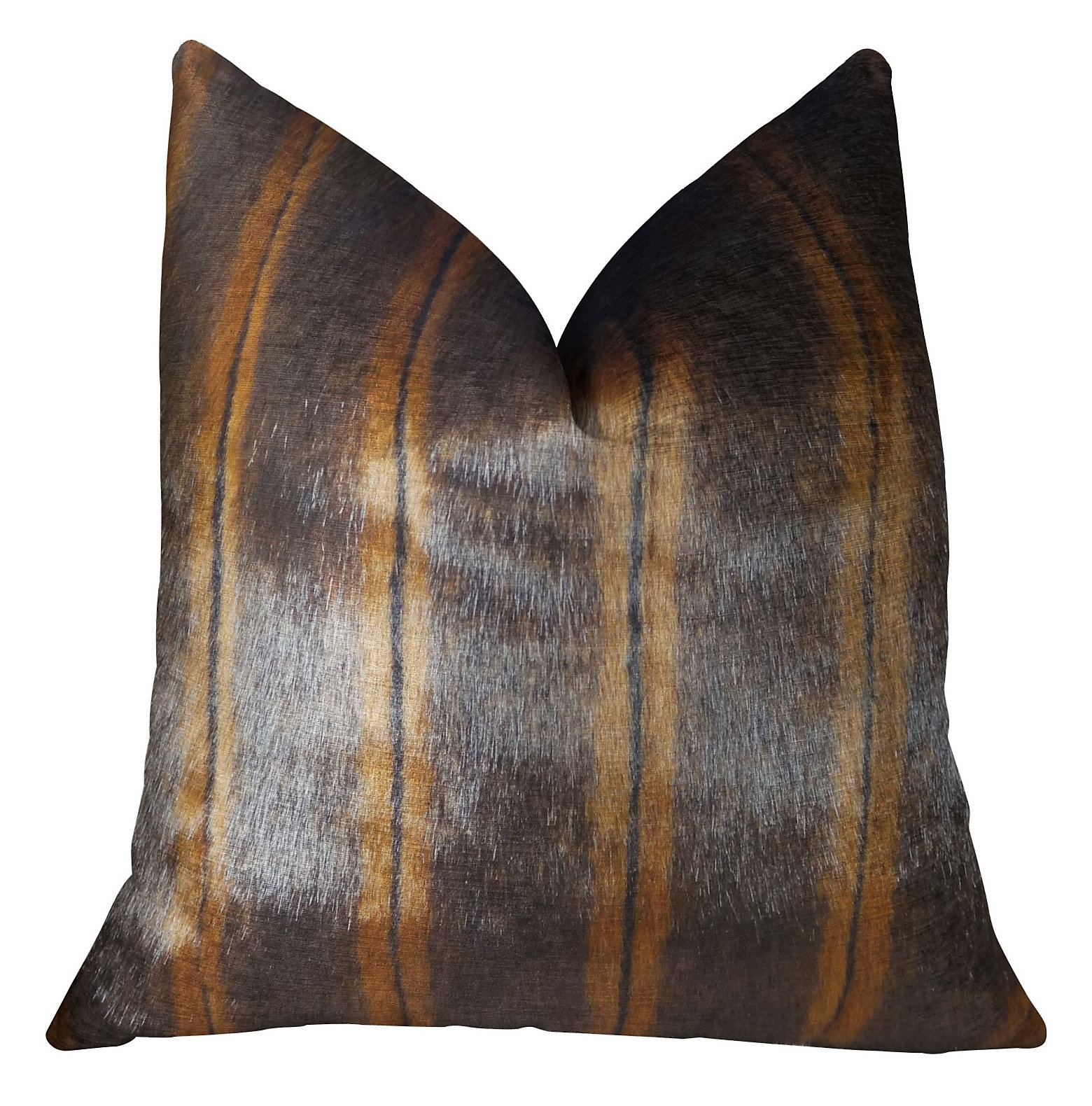 Plutus Brands Lavish Mink Striped Faux Fur Throw Pillow Wayfair