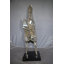 Statue en bronze à cheval argenté texturé Inas, taille bronze: 30 po x 11 po x H 38 po