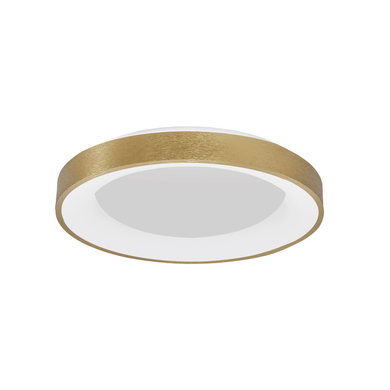 LED Flush Mount, Gold, 3000K, 9cm H x 60cm W x 60cm D