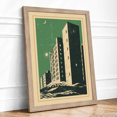 Skyward Architecture Art Deco - Framed Print