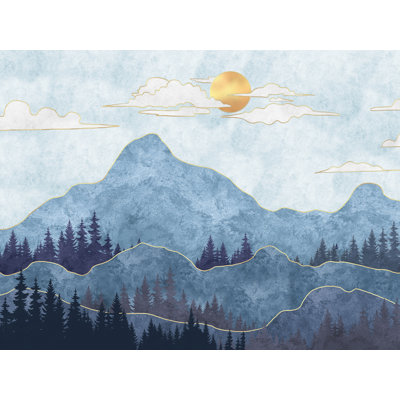 Cartan Mountain 9' L x 142"" W 4-Panel Wall Mural -  Loon PeakÂ®, CE069DBDE1CC40AFA47142DC690ADC5A