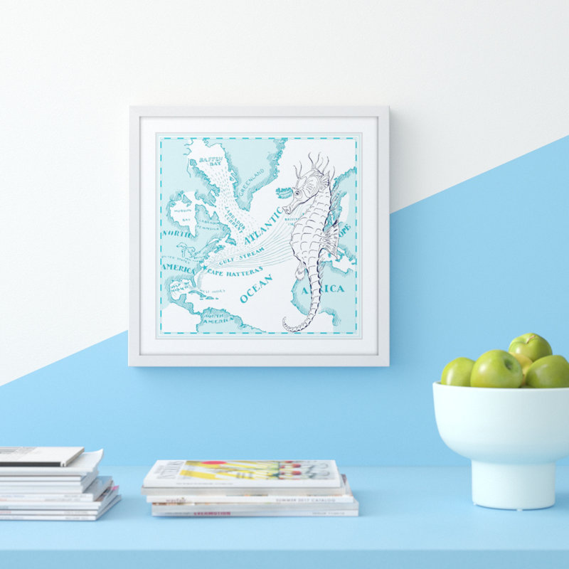 Seahorse - Print on Canvas, 51cm H x 51cm W x 3.81cm D