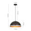 Luminaire suspendu en forme de dôme martelé en métal 1 lumière Farmhouse