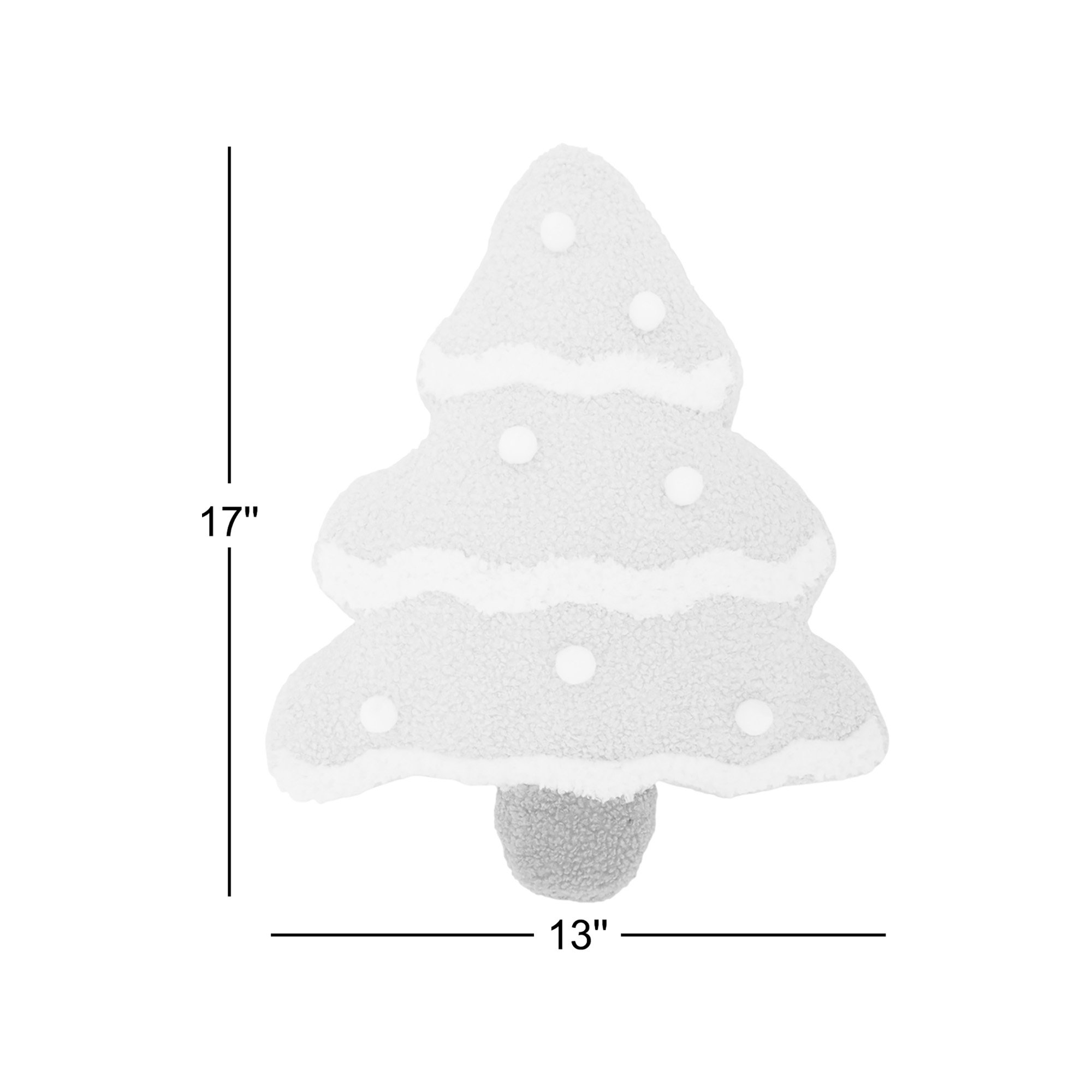 Festive Fir Christmas Tree Poly Filled Throw Pillow