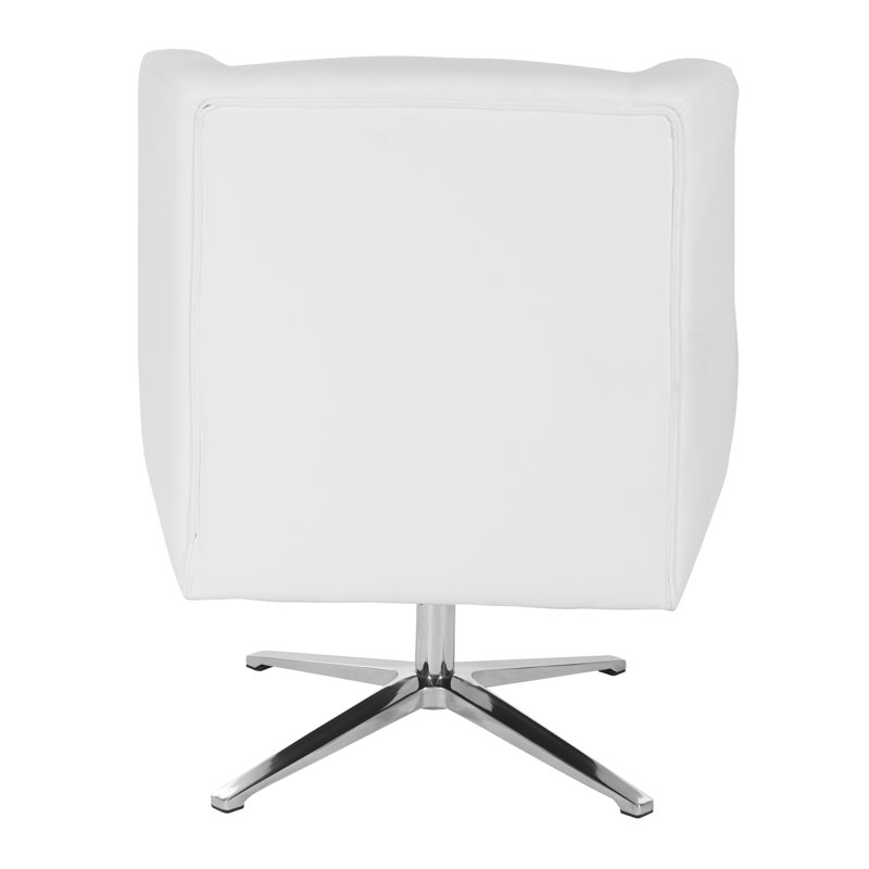Task Chair, White Faux Leather