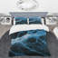 Structure de glace bleue et blanche II - ensemble de housse de couette moderne - microfibre de polyester-66392639