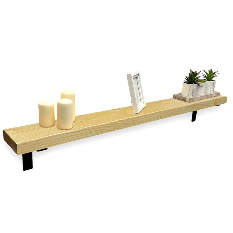 Ryesha Wood Radiator Shelf, Antique Pine, 4.5cm H x 100cm W x 14.5cm D