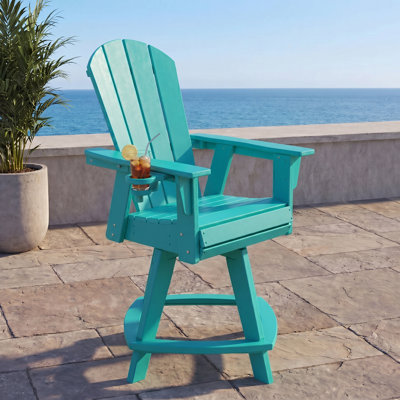Adirondack Swivel Counter Chair with Cup Holder