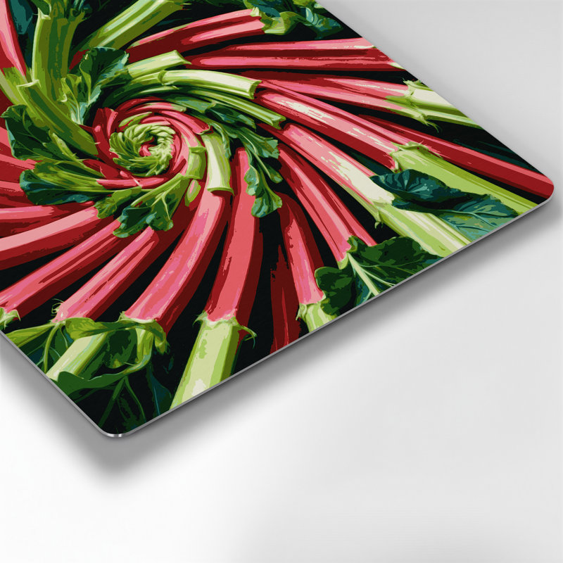 Légumes, art mural brun en métal à la rhubarbe, H 12 po x l 12 po