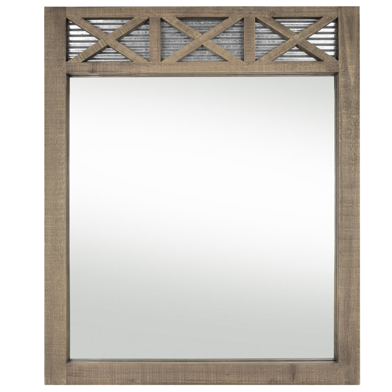 Miroir de salle de bain Jindo Berhley, Brun