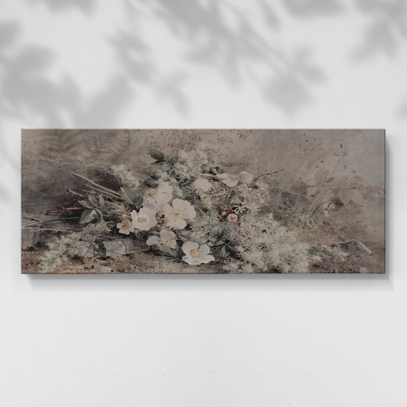 Botanical Series-CD XXXV- Toile tendue avec châssis - Prêt à être accroché, H 16 po x l 40 po